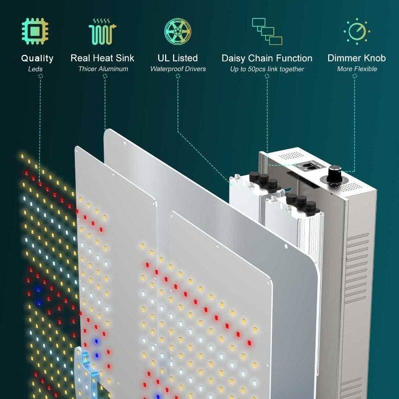 PHLIZON PL-4500 450W Full-spectrum Dimmable QB LED Grow Light with UV/IR Switch