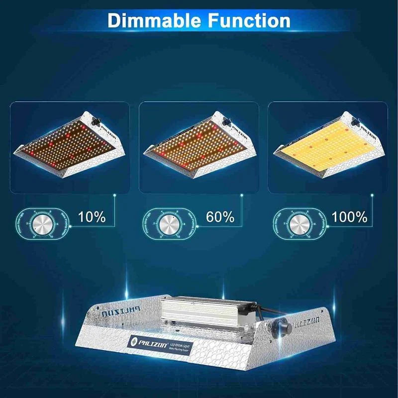 PHLIZON PL-R-600 100W LED Quantum Board Grow Light with Reflector